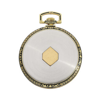 Swiss 2-colour gold enamel Art Deco dress watch Circa 1935