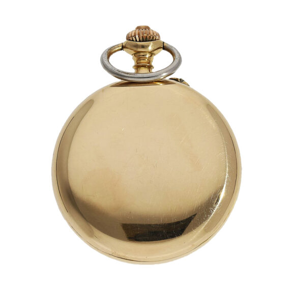 Swiss 18K gold keyless watch with chronograph Circa 1908 Swiss 18K gold keyless watch with chronograph Circa 1908