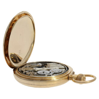 Swiss gold hunting cased repeating pocket watch Circa 1902