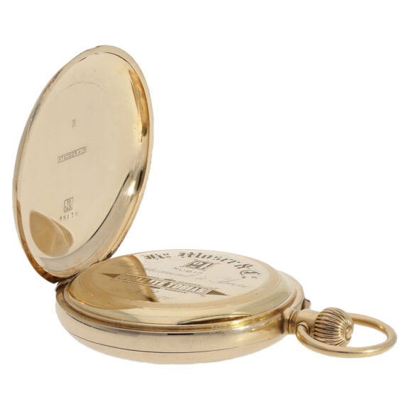Swiss gold hunting cased repeating pocket watch Circa 1902 Swiss gold hunting cased repeating pocket watch Circa 1902