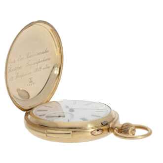 Swiss gold hunting cased repeating pocket watch Circa 1902