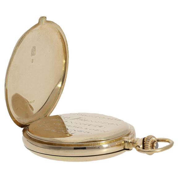 Swiss 14K gold minute repeating keyless pocket watch Circa 1910 Swiss 14K gold minute repeating keyless pocket watch Circa 1910