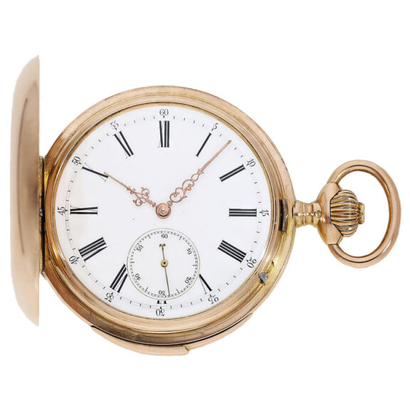 Swiss 18K gold minute repeating pocket watch Circa 1906