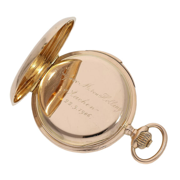 Swiss 18K gold minute repeating pocket watch Circa 1906 Swiss 18K gold minute repeating pocket watch Circa 1906