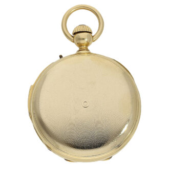 Swiss gold hunting cased repeating pocket watch Circa 1850