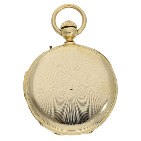 Swiss gold hunting cased repeating pocket watch Circa 1850 Swiss gold hunting cased repeating pocket watch Circa 1850