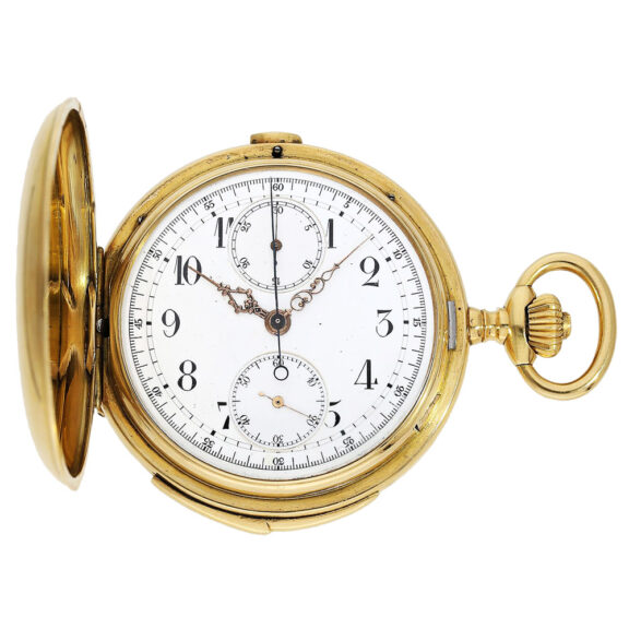 Swiss minute repeating watch with chronograph Circa 1900