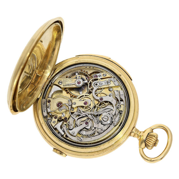 Swiss minute repeating watch with chronograph Circa 1900 Swiss minute repeating watch with chronograph Circa 1900