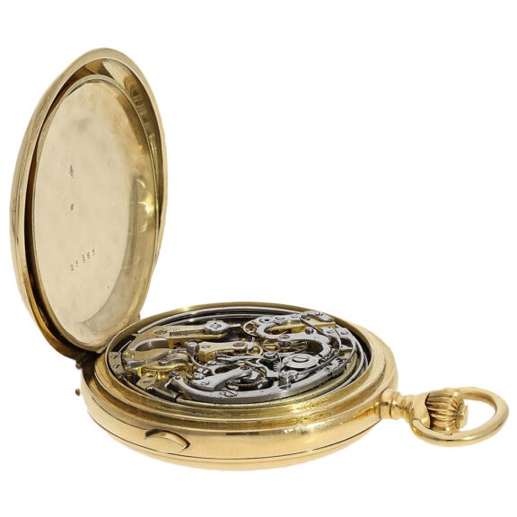 Swiss minute repeating watch with chronograph Circa 1900 Swiss minute repeating watch with chronograph Circa 1900