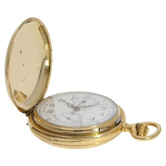 Swiss minute repeating watch with chronograph Circa 1900