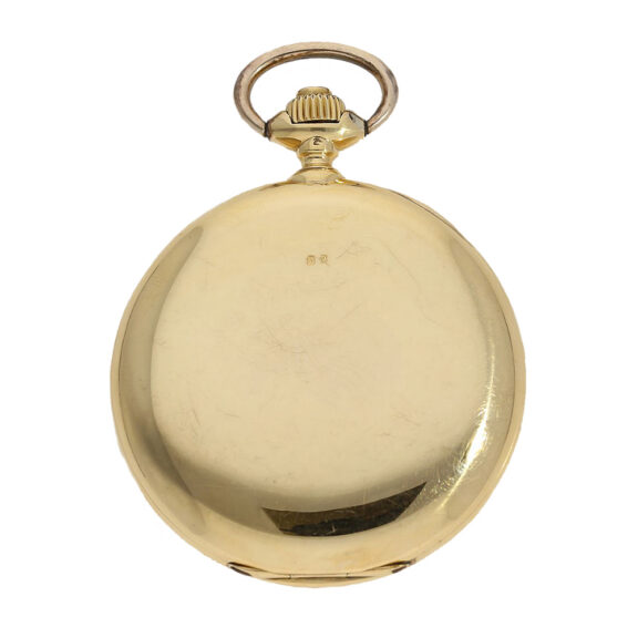 French 18K gold lever chronograph with register Circa 1905 French 18K gold lever chronograph with register Circa 1905