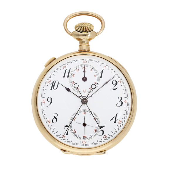 Swiss gold split-seconds chronograph pocket watch Circa 1906 Swiss gold split-seconds chronograph pocket watch Circa 1906