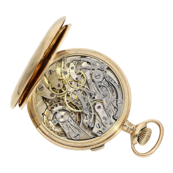 Swiss gold split-seconds chronograph pocket watch Circa 1906 Swiss gold split-seconds chronograph pocket watch Circa 1906