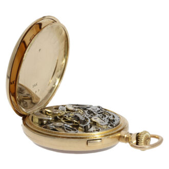 Swiss gold split-seconds chronograph pocket watch Circa 1906