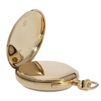 Swiss gold split-seconds chronograph pocket watch Circa 1906