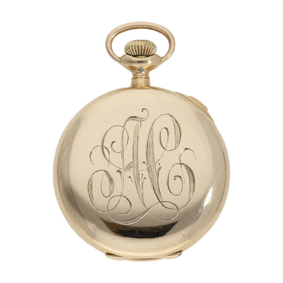 Swiss gold split-seconds chronograph pocket watch Circa 1906 Swiss gold split-seconds chronograph pocket watch Circa 1906