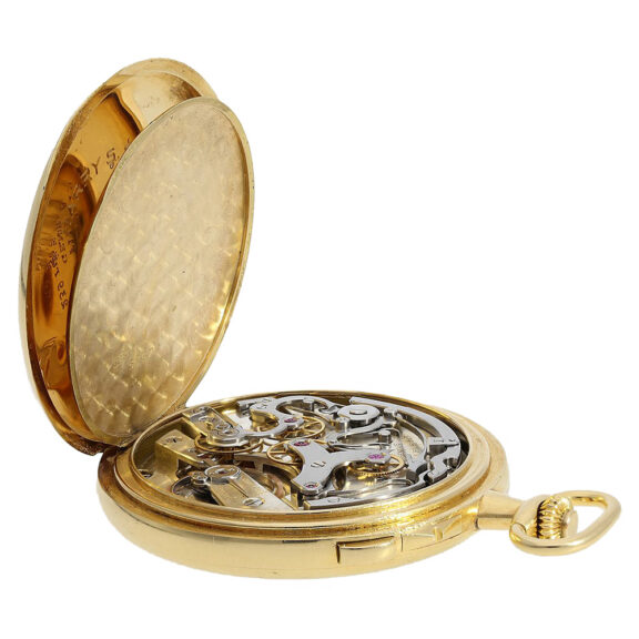 Swiss gold split-seconds chronograph pocket watch Circa 1910 Swiss gold split-seconds chronograph pocket watch Circa 1910