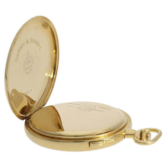 Swiss gold split-seconds chronograph pocket watch Circa 1910 Swiss gold split-seconds chronograph pocket watch Circa 1910