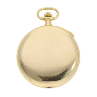 Swiss gold split-seconds chronograph pocket watch Circa 1910