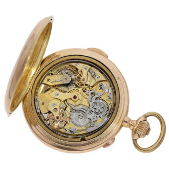 Swiss minute repeating chronograph with moon phase Circa 1900