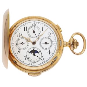 Swiss complicated astronomical repeating chronograph Circa 1900