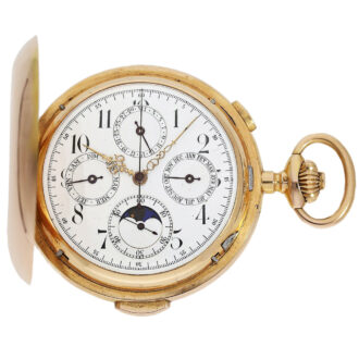 Swiss complicated astronomical repeating chronograph Circa 1900