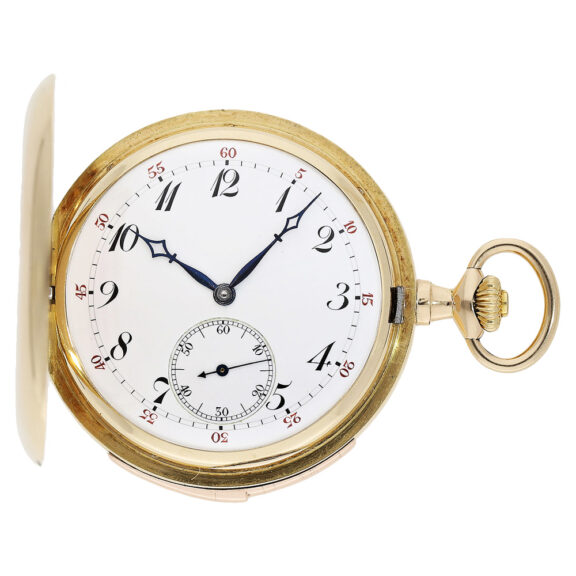 Small Swiss gold minute repeating pocket watch Circa 1910 Small Swiss gold minute repeating pocket watch Circa 1910