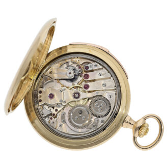 Small Swiss gold minute repeating pocket watch Circa 1910 Small Swiss gold minute repeating pocket watch Circa 1910