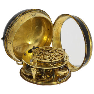 French single-handed Oignon in a shagreen leather case Circa 1690