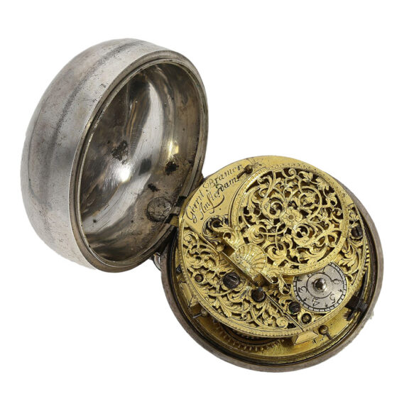 Dutch silver pair-cased Oignon pocket watch Circa 1725 Dutch silver pair-cased Oignon pocket watch Circa 1725