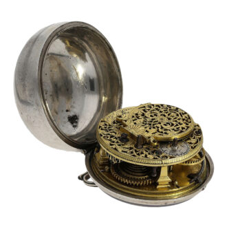 Dutch silver pair-cased Oignon pocket watch Circa 1725
