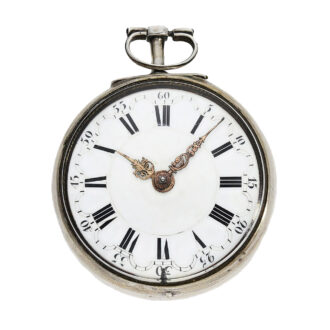 Dutch silver pair-cased Oignon pocket watch Circa 1725