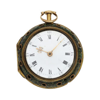 English pair-cased repeating watch in a shagreen case Circa 1720