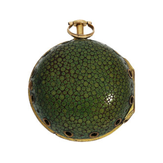 English pair-cased repeating watch in a shagreen case Circa 1720