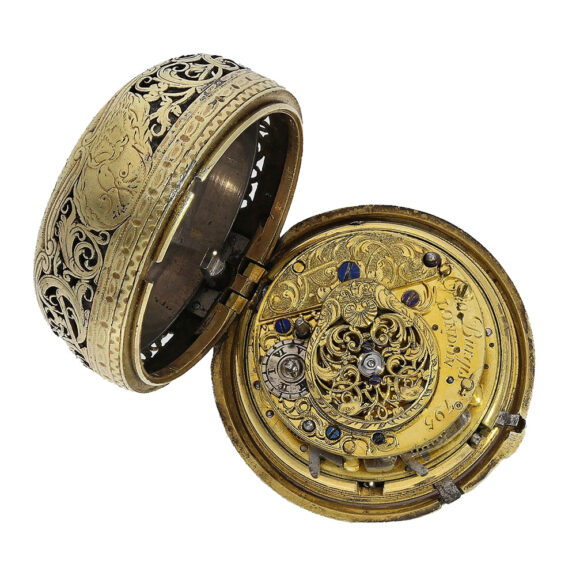 English pair-cased repeating watch in a shagreen case Circa 1720 English pair-cased repeating watch in a shagreen case Circa 1720