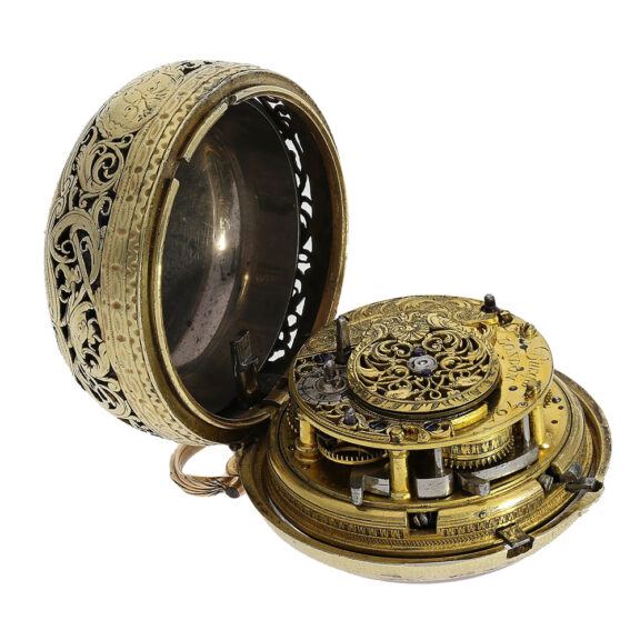 English pair-cased repeating watch in a shagreen case Circa 1720 English pair-cased repeating watch in a shagreen case Circa 1720