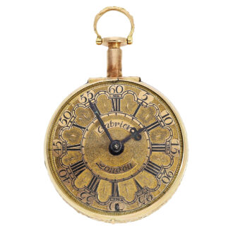 English gold repoussé pair-cased repeating watch Circa 1750