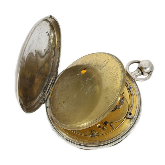 Swiss silver repeating watch with figured automaton Circa 1820 Swiss silver repeating watch with figured automaton Circa 1820