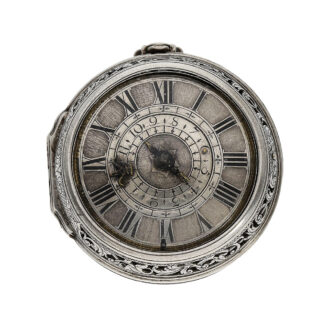 English silver one-handed pocket watch with alarm Circa 1690