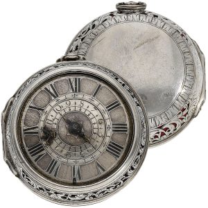 English silver one-handed pocket watch with alarm Circa 1690