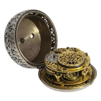 English silver one-handed pocket watch with alarm Circa 1690