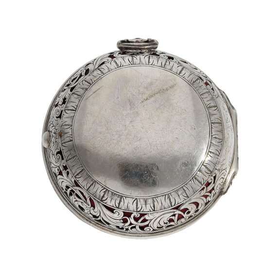 English silver one-handed pocket watch with alarm Circa 1690 English silver one-handed pocket watch with alarm Circa 1690