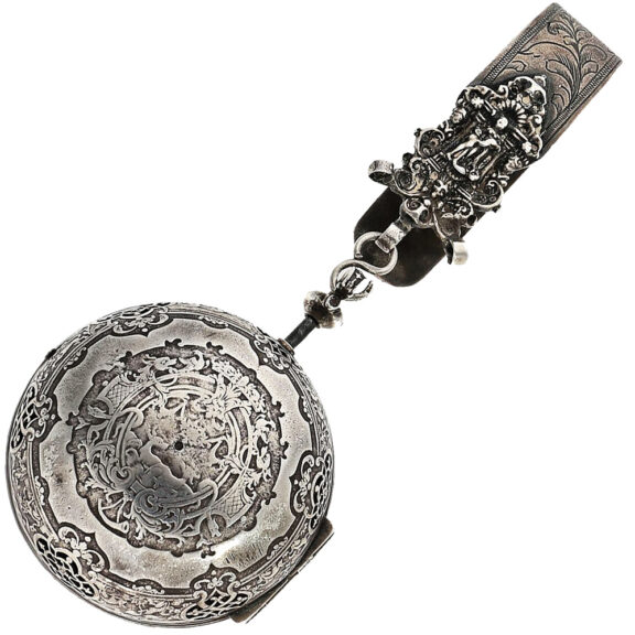 Large French silver verge oignon pocket watch Circa 1690 Large French silver verge oignon pocket watch Circa 1690