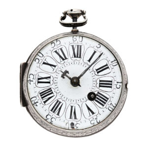Large French silver verge oignon pocket watch Circa 1690