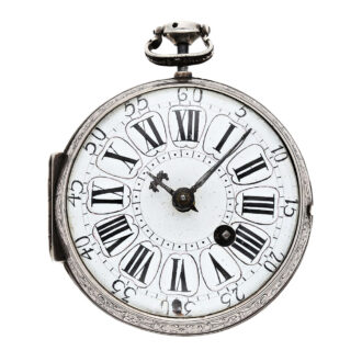 Large French silver verge oignon pocket watch Circa 1690