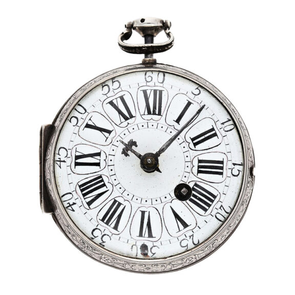Large French silver verge oignon pocket watch Circa 1690 Large French silver verge oignon pocket watch Circa 1690