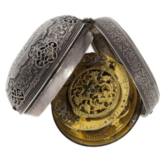 Large French silver verge oignon pocket watch Circa 1690 Large French silver verge oignon pocket watch Circa 1690