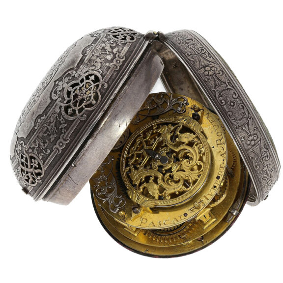 Large French silver verge oignon pocket watch Circa 1690 Large French silver verge oignon pocket watch Circa 1690