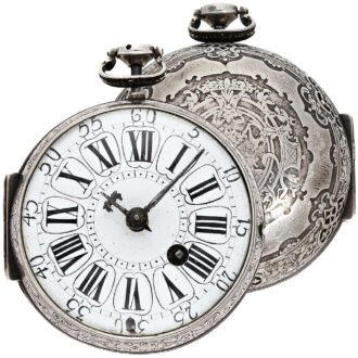 Large French silver verge oignon pocket watch Circa 1690 Large French silver verge oignon pocket watch Circa 1690