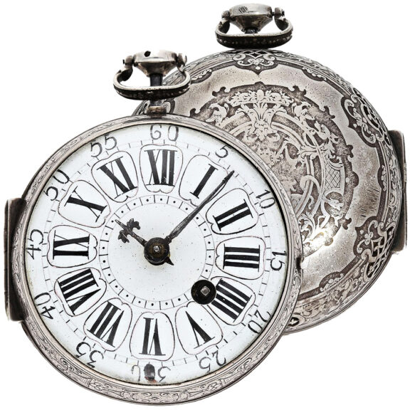 Large French silver verge oignon pocket watch Circa 1690 Large French silver verge oignon pocket watch Circa 1690
